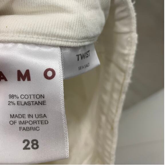 AMO Twist Sea Salt Jeans Slim Fit Cut Ankle‎ Length 4 Pockets White Size 28 - Picture 7 of 8